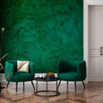 Fotomurales Pared verde con superficie rugosa