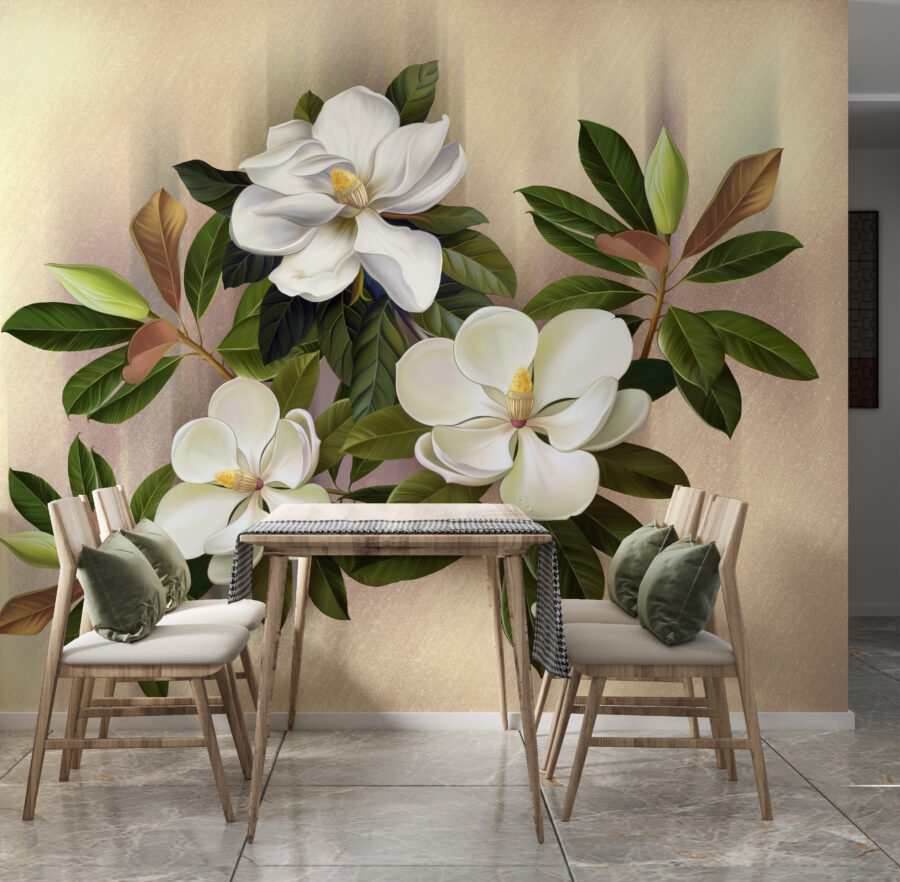 Hermosas magnolias en flor