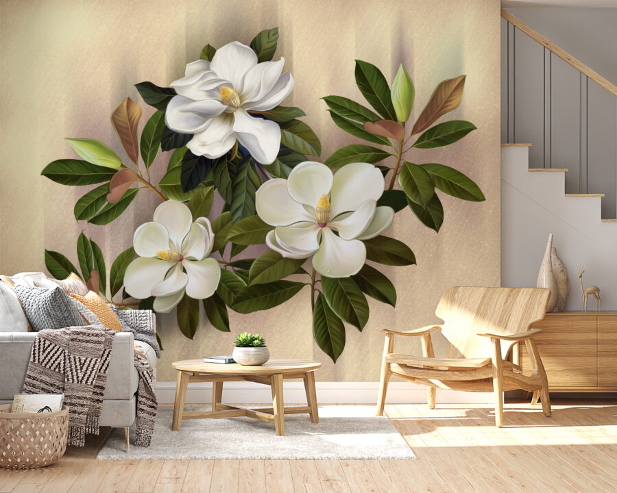 Hermosas magnolias en flor