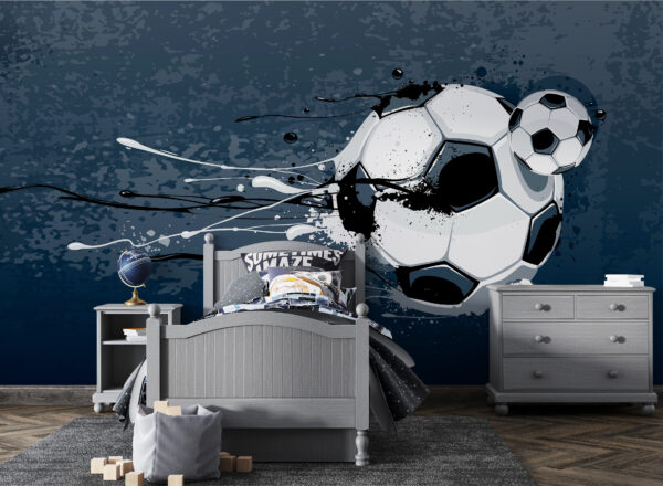 Balón de fútbol con salpicaduras de pintura Balón de fútbol con salpicaduras de pintura