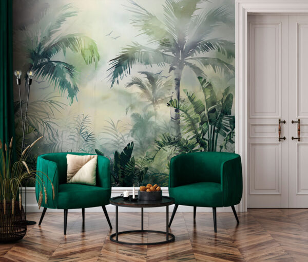 Bosque brumoso con palmeras Bosque brumoso con palmeras