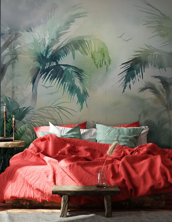 Bosque brumoso con palmeras Bosque brumoso con palmeras