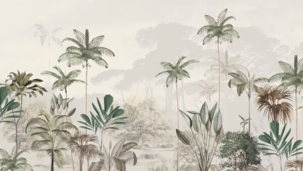 Papel pintado con palmeras Papel pintado con palmeras