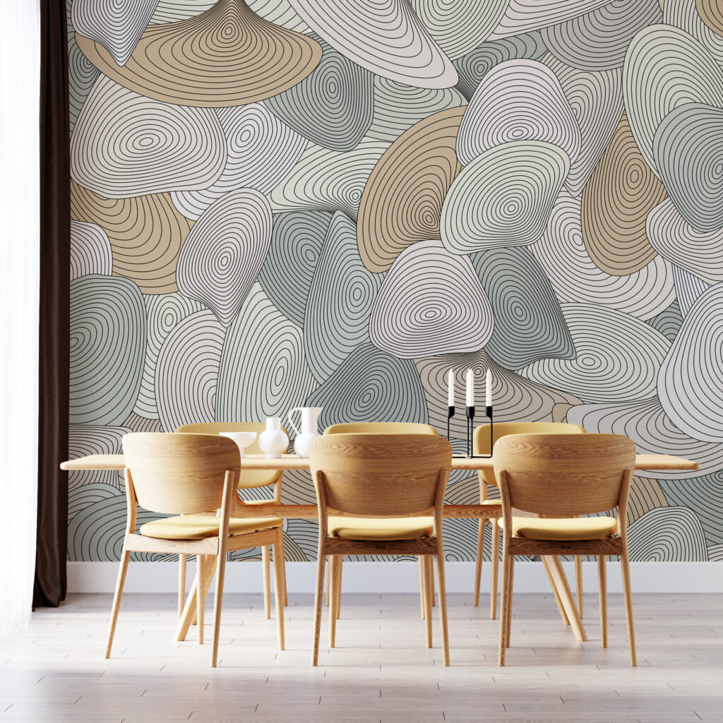 Pattern of spirals and lines