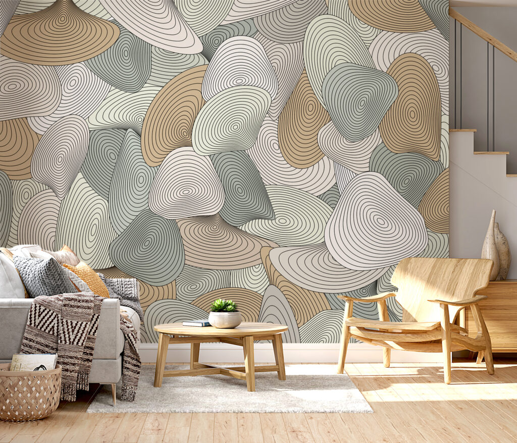 Pattern of spirals and lines