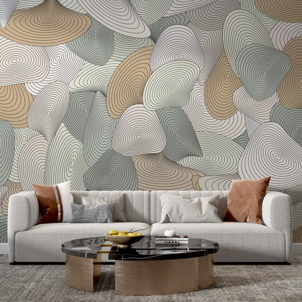 Pattern of spirals and lines