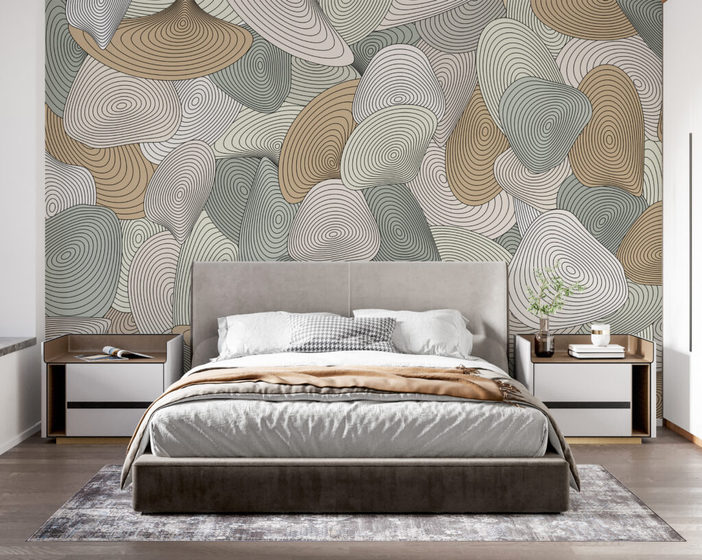 Pattern of spirals and lines