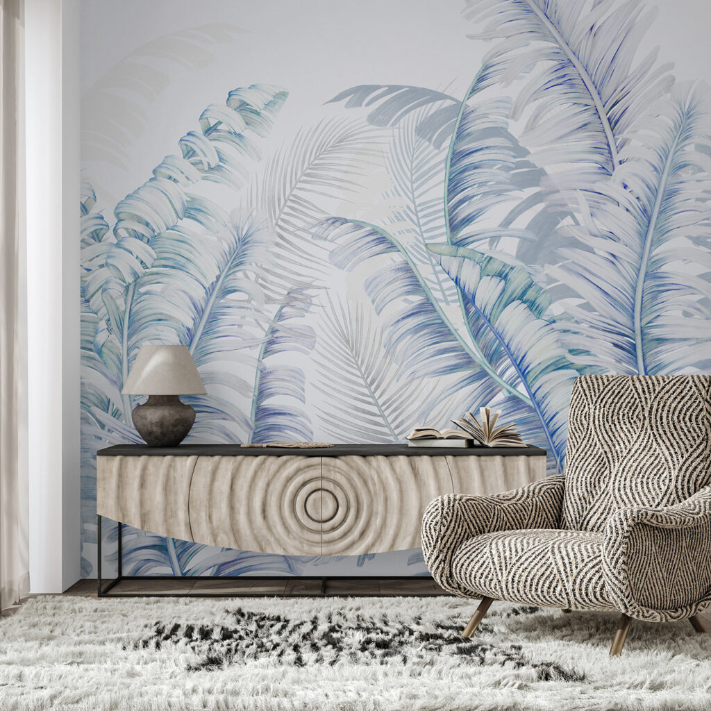 Lush ferns in soft pastel hues Lush ferns in soft pastel hues
