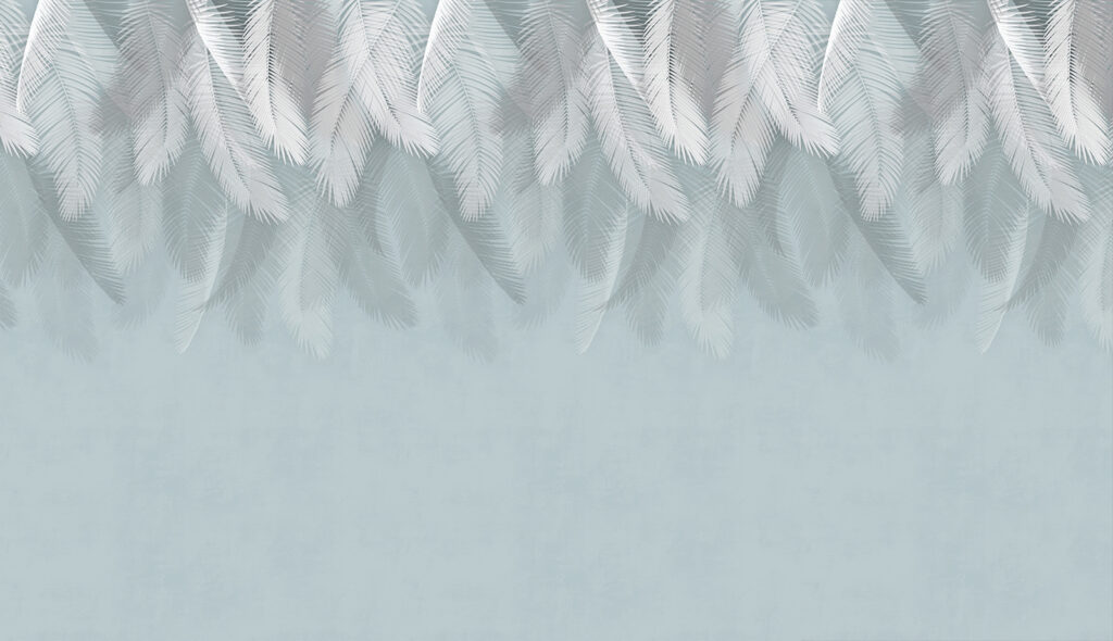 Plumas blancas sobre fondo azul Plumas blancas sobre fondo azul