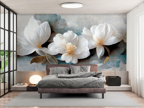 Fotomurales Fotomurales Grupo de flores blancas (SKU: u94397)