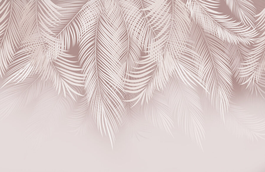 Hojas blancas sobre fondo rosa