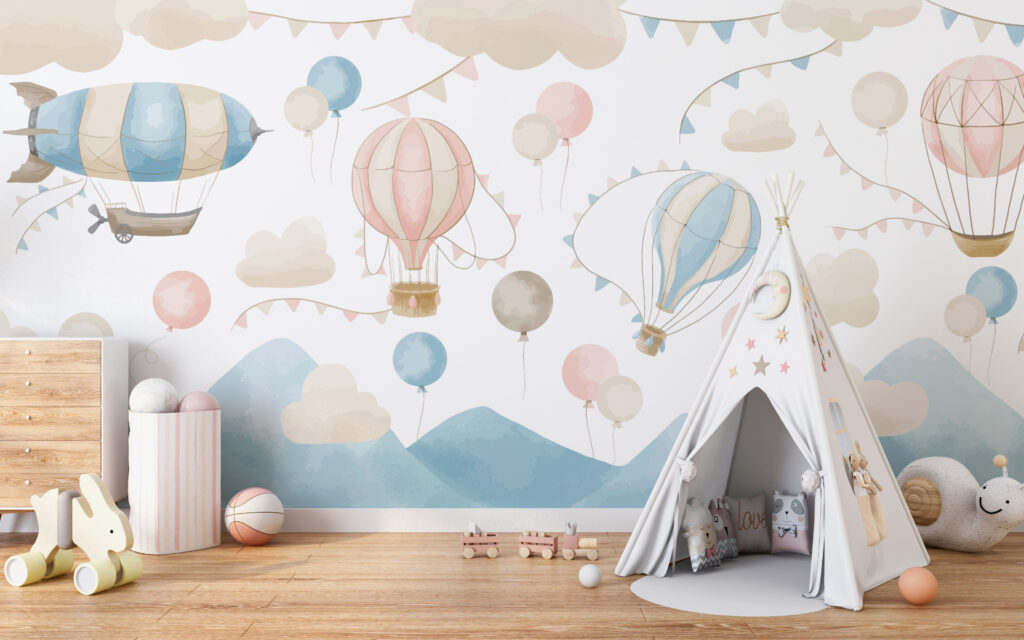 Group of hot air balloons