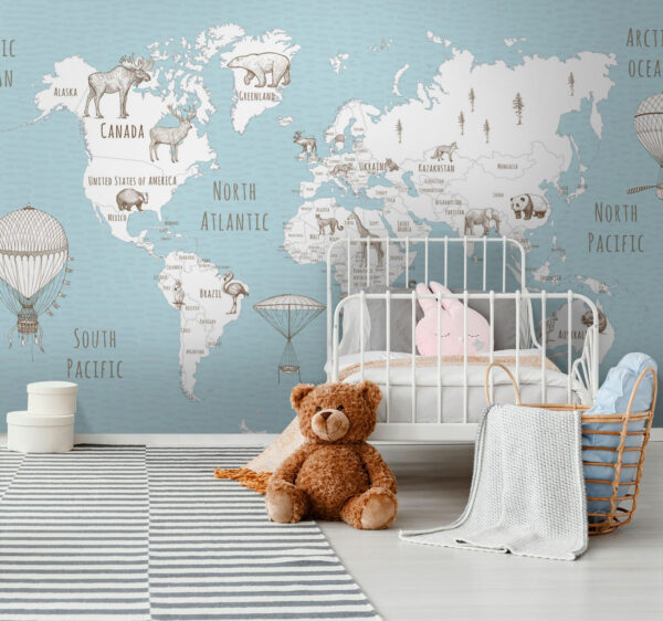 Mapa del mundo con animales Mapa del mundo con animales