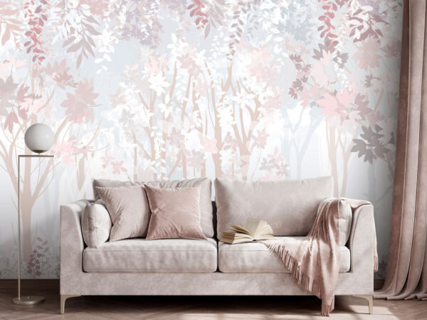 Estampado floral blanco y rosa Estampado floral blanco y rosa