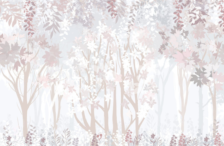 Estampado floral blanco y rosa