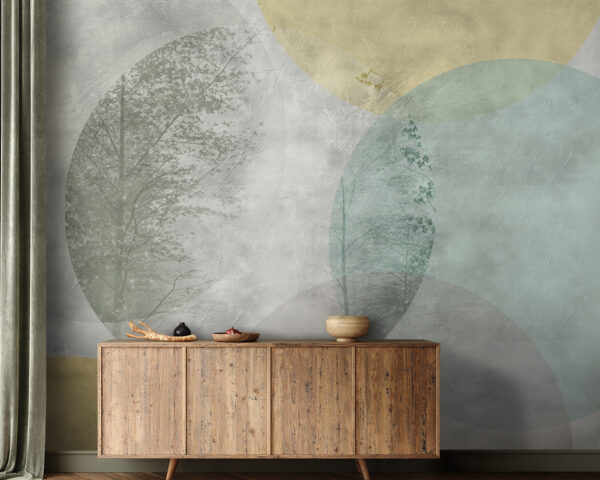Árbol y círculos en una pared Árbol y círculos en una pared