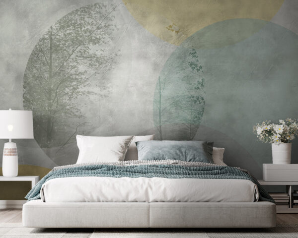 Árbol y círculos en una pared Árbol y círculos en una pared