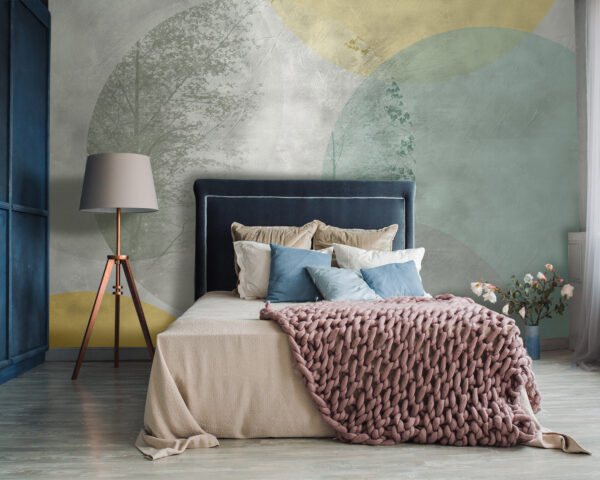 Árbol y círculos en una pared Árbol y círculos en una pared