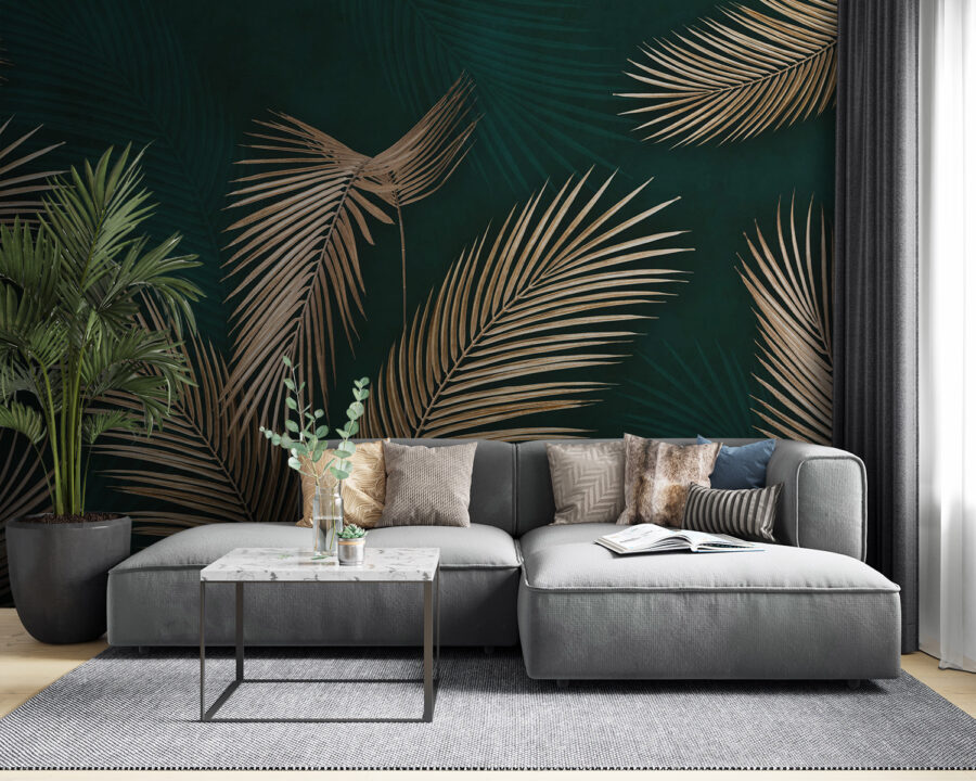 Hojas de palmera en tonos elegantes