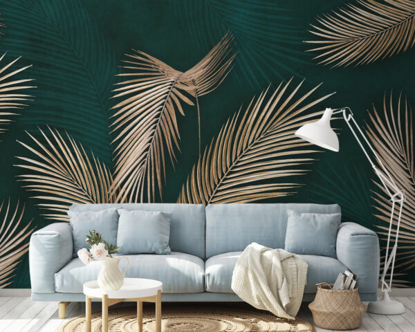Hojas de palmera en tonos elegantes Hojas de palmera en tonos elegantes