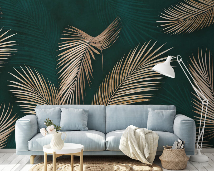 Hojas de palmera en tonos elegantes