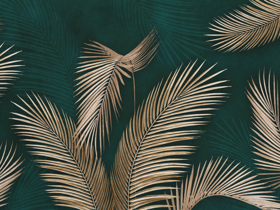 Hojas de palmera en tonos elegantes