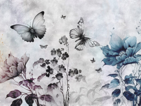 Mariposas volando sobre las flores Mariposas volando sobre las flores