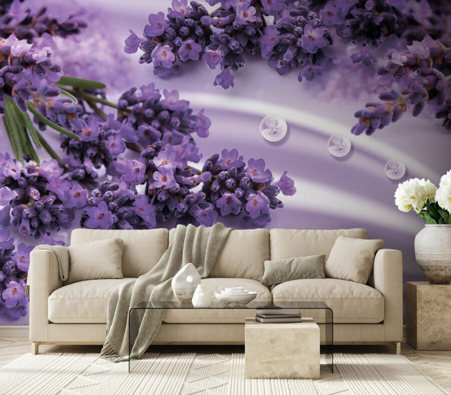 Flores de lavanda en suaves tonos lavanda