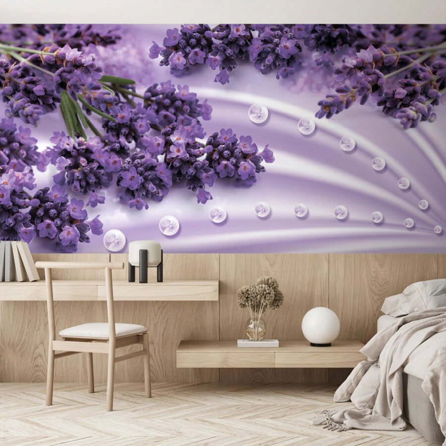 Flores de lavanda en suaves tonos lavanda