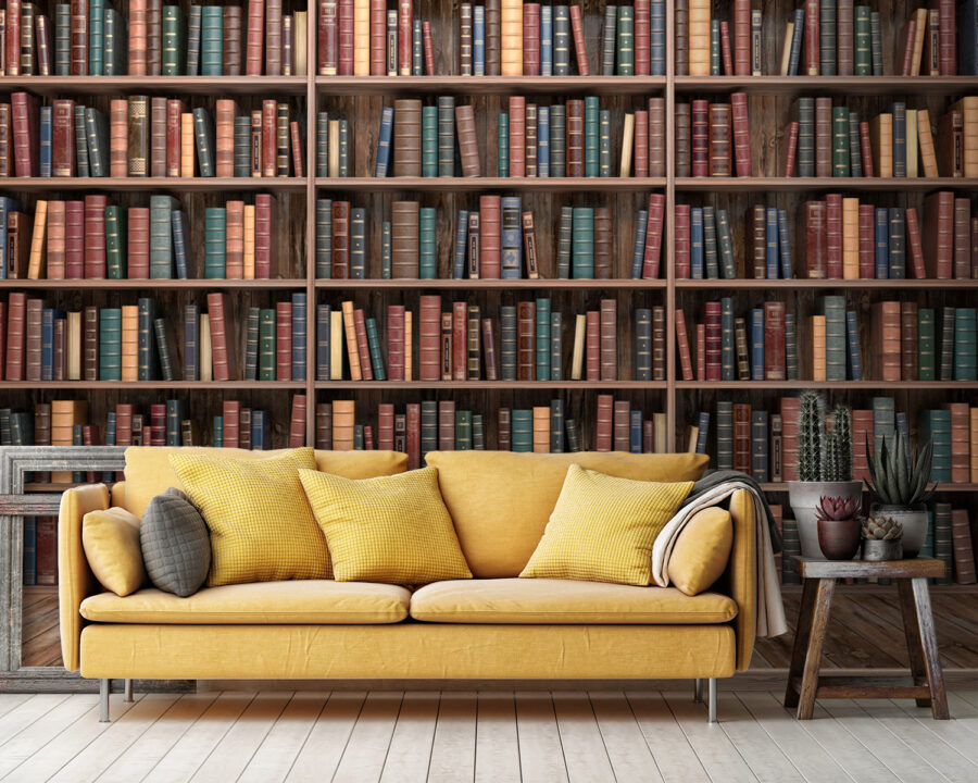 Gran estantería con muchos libros Gran estantería con muchos libros