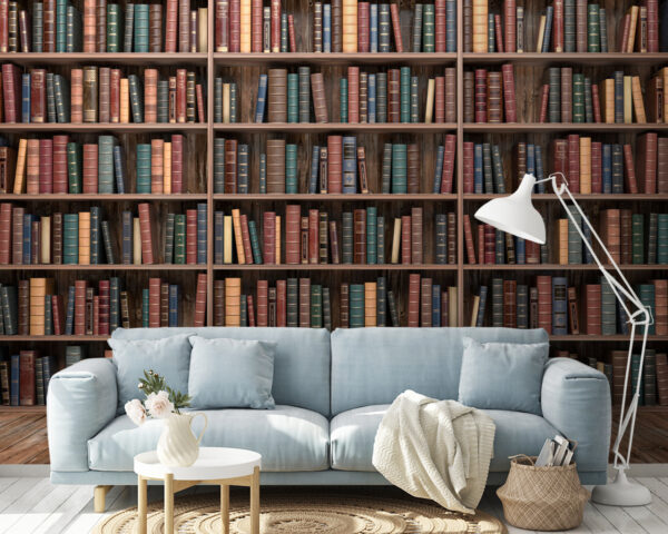 Gran estantería con muchos libros Gran estantería con muchos libros