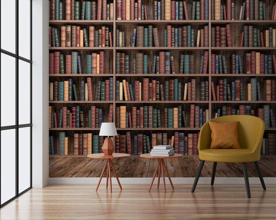 Gran estantería con muchos libros Gran estantería con muchos libros