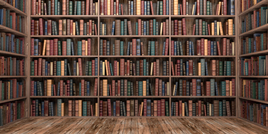 Gran estantería con muchos libros Gran estantería con muchos libros