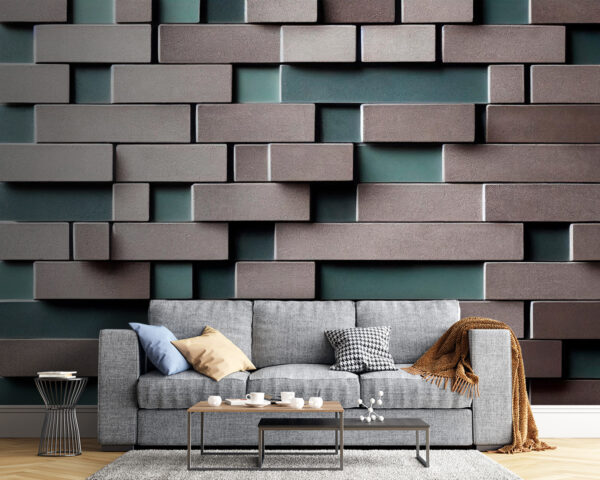 Fotomurales Pared de ladrillos blancos y grises (SKU: u93411) Fotomurales Fotomurales Pared de ladrillos blancos y grises (SKU: u93411)