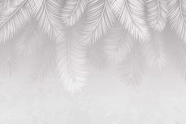 Motivo de plumas blancas sobre fondo gris Motivo de plumas blancas sobre fondo gris