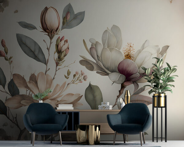Elegantes flores de magnolia en tonos suaves Elegantes flores de magnolia en tonos suaves