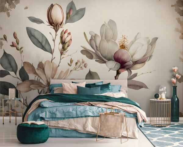 Elegantes flores de magnolia en tonos suaves Elegantes flores de magnolia en tonos suaves