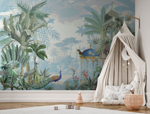 Mural de aves y plantas Mural de aves y plantas