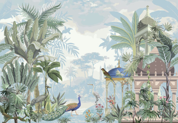 Mural de aves y plantas Mural de aves y plantas