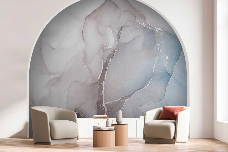 Formas abstractas fluidas en tonos suaves