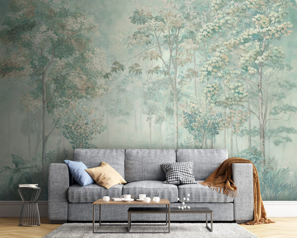 Papel pintado con árboles y plantas Papel pintado con árboles y plantas