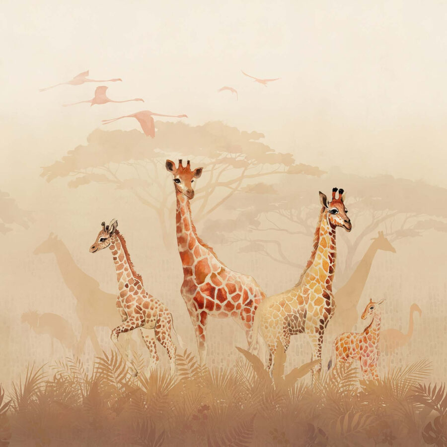 Grupo de jirafas en un campo