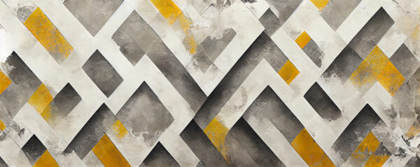 Pared pintada de gris y amarillo Pared pintada de gris y amarillo