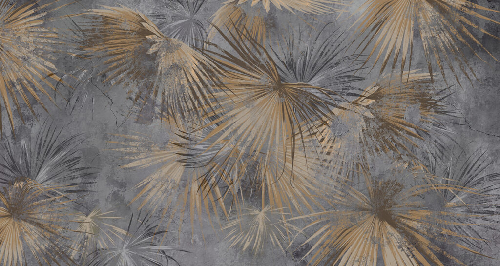 Papel pintado con hojas de palmera Papel pintado con hojas de palmera