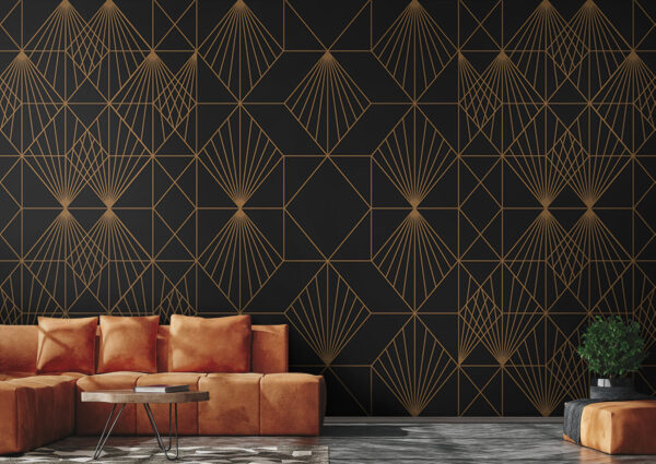 Elegante diseño geométrico metálico Elegante diseño geométrico metálico