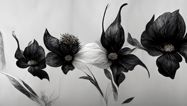 Flor blanca y negra Flor blanca y negra