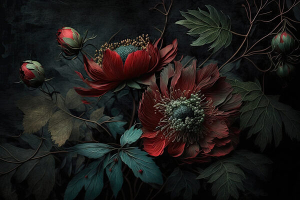 Floraciones oscuras en un entorno sombrío Floraciones oscuras en un entorno sombrío