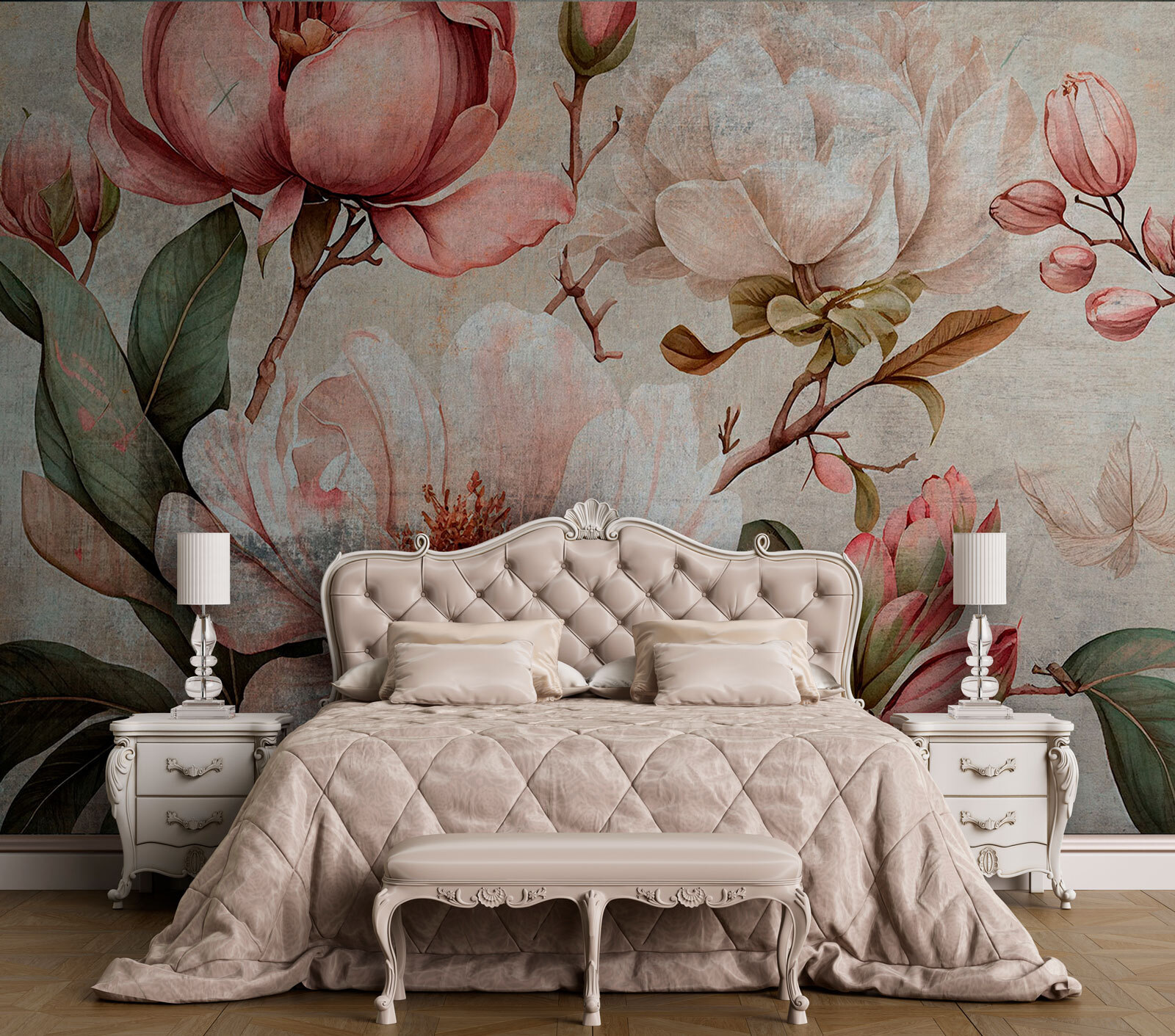 Elegant floral arrangement in soft hues