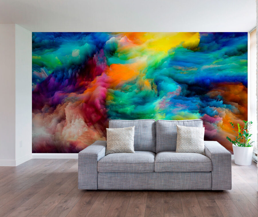 Colorida nube de pintura