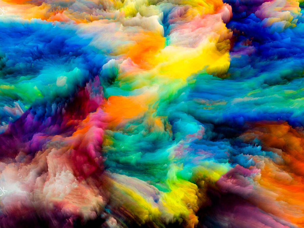 Colorida nube de pintura Colorida nube de pintura